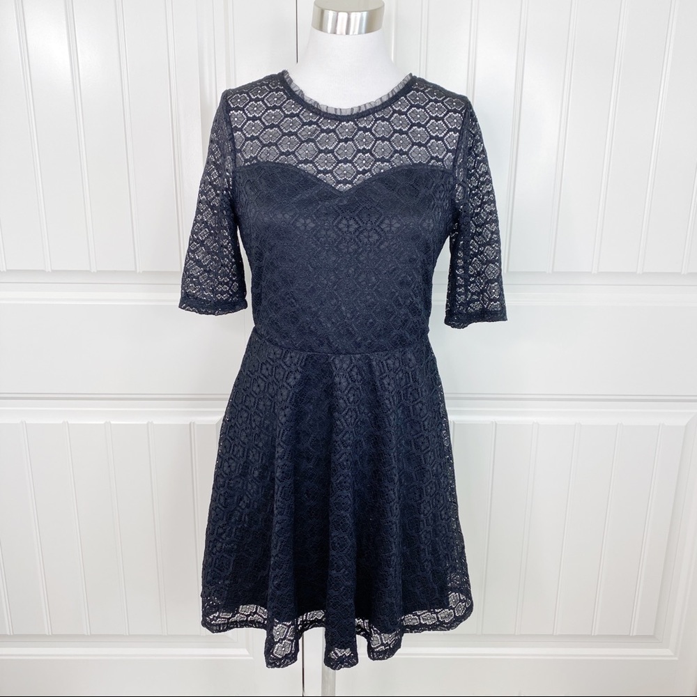 Paper Doll Sweetheart Lace Fit & Flare Mini Dress